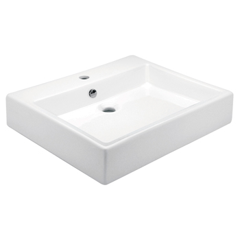 LAVABO SOBREPONER 1 PERFORACION CON REBOSADERO BLANCO HELVEX LV LUCERNA1